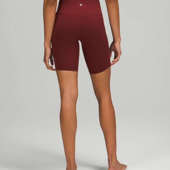 Lululemon Align High-Rise Short with Pockets 8" - Red Merlot - Picture 3 of 4